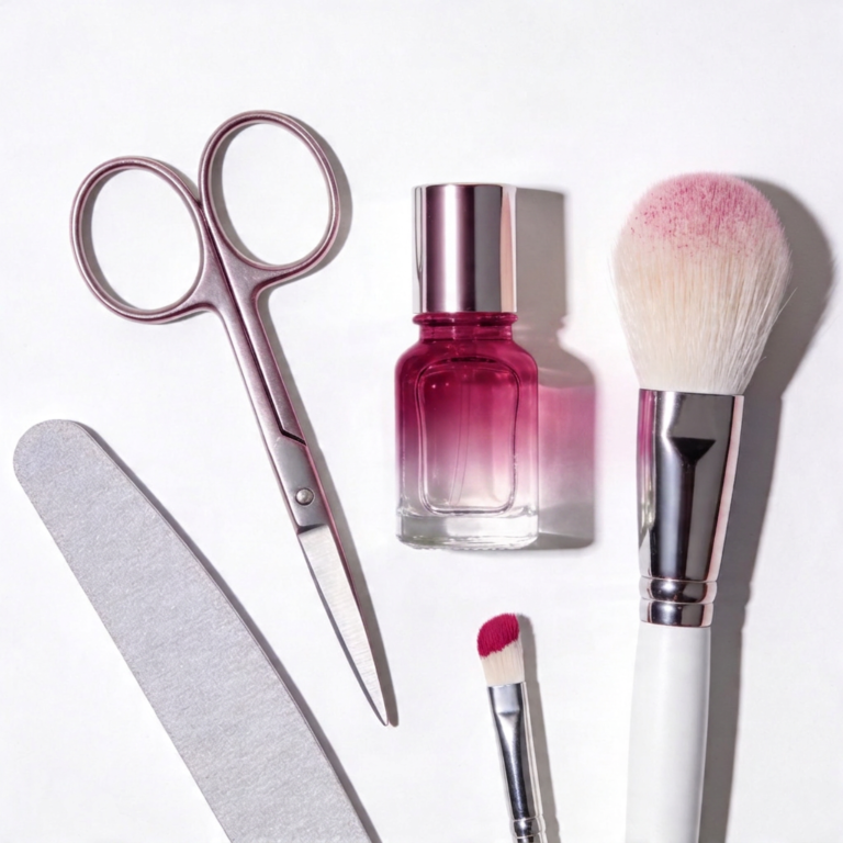 Professional beauty tools representing cosmetology refresher courses for different license types