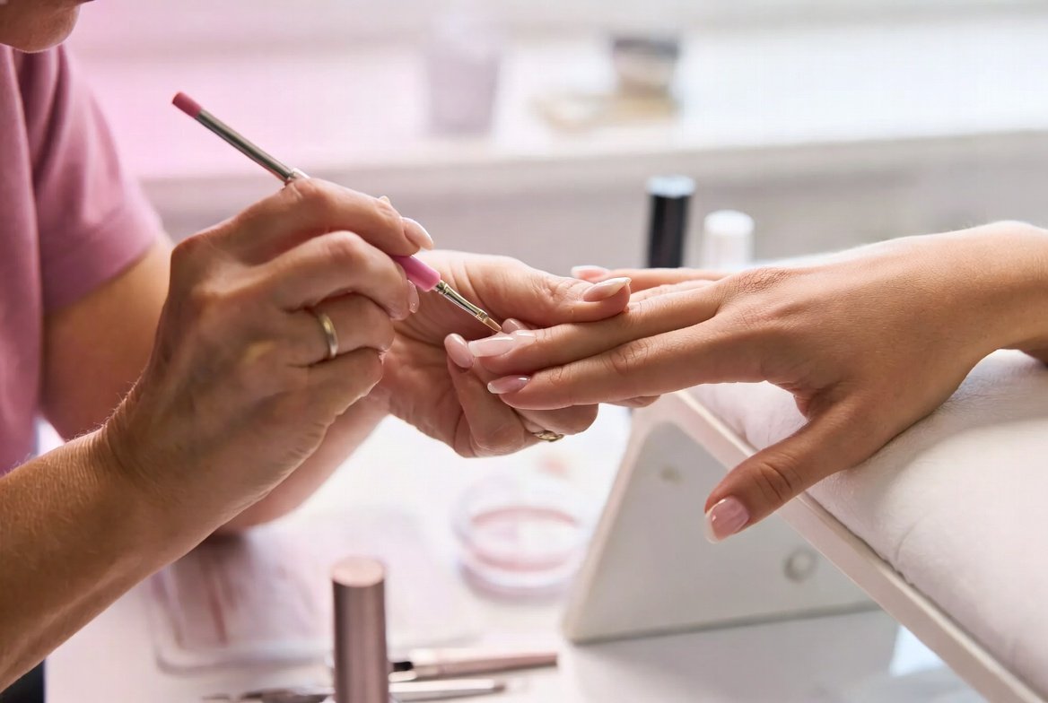 Nail technician renewing Texas manicurist license online through TDLR portal