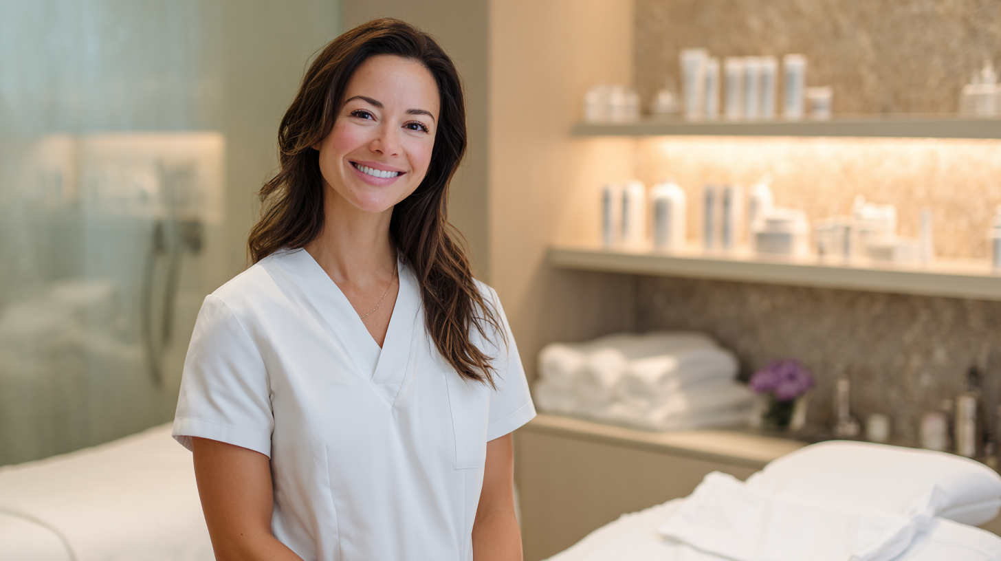 Skincare products on a spa table representing Texas esthetician CE hour requirements