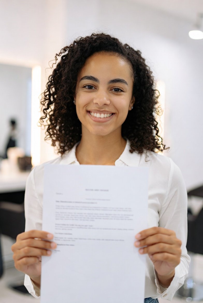 tdlr license approval — cosmetologist receiving license after background review