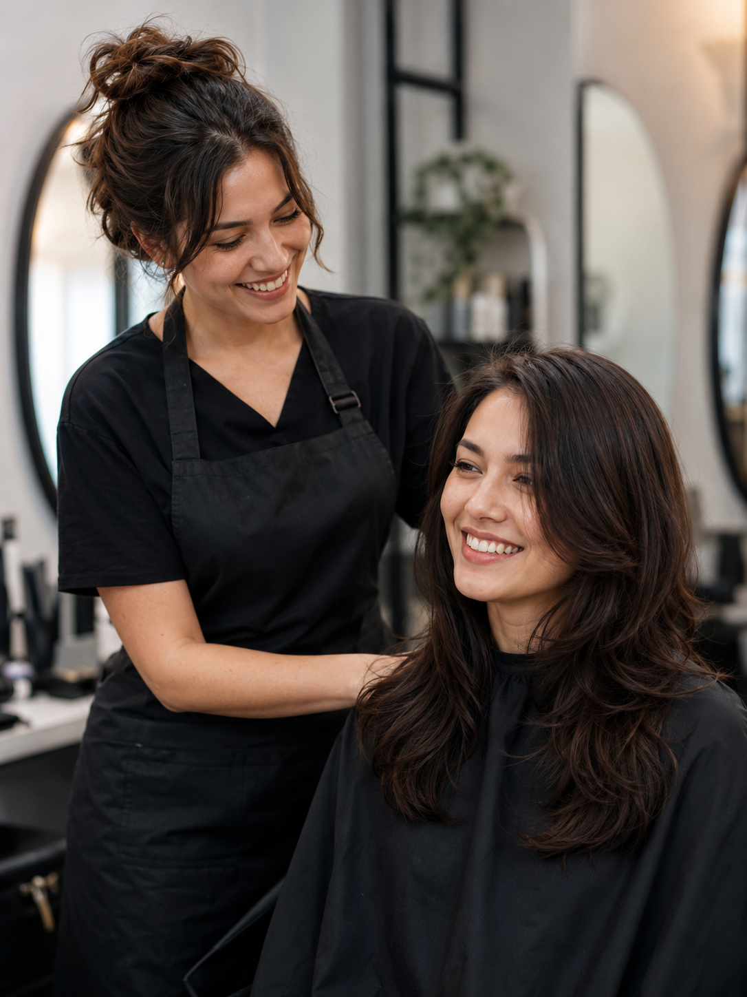 cosmetologist celebrating a milestone in a licensed career