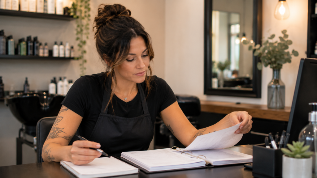 license complaint process — cosmetologist on phone call with TDLR