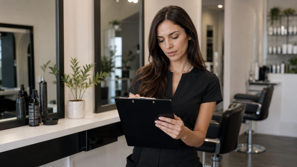 sanitation safety CE hours — Texas cosmetologist reviewing infection control training
